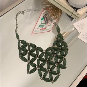 Free People Green and Silver Necklace